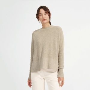 Cashmere Waffle Square Crew Sweater